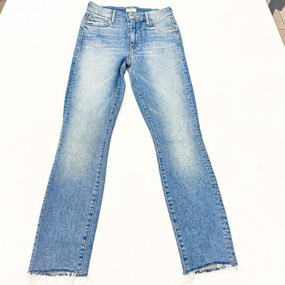 Mother High Waisted Looker Ankle Fray Shoot to Thrill Denim Jeans Size 25 - Picture 3 of 12